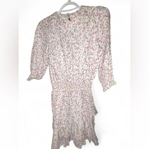 Floral Print Dress with Ruffle Hem